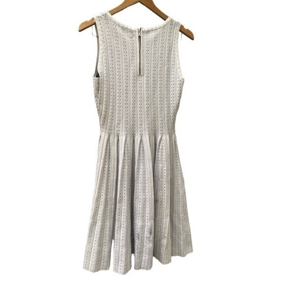 Milly Pleated Dot Flare Dress I Size: L - Picture 4 of 16